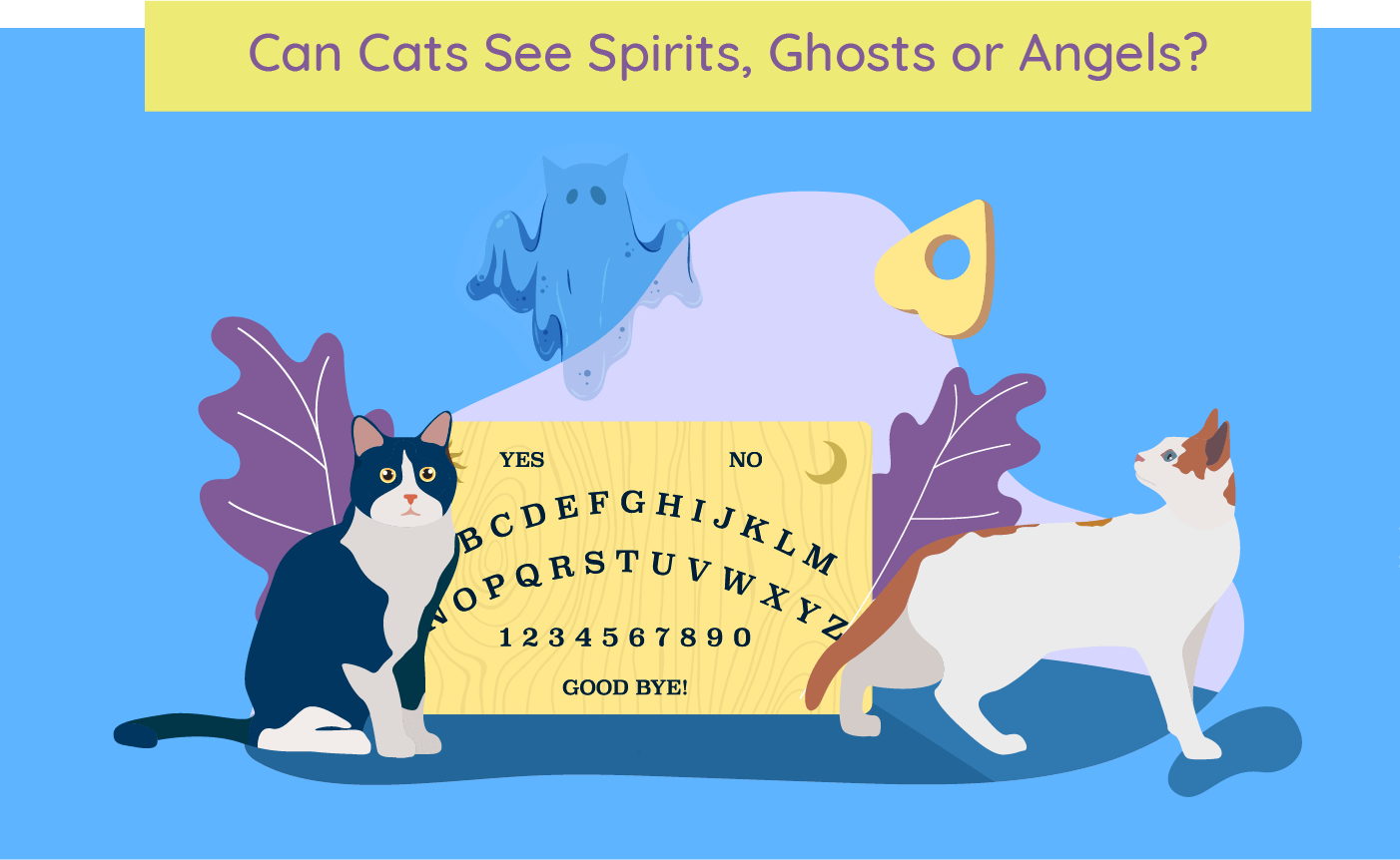 Imagen titulada '¿Pueden los gatos ver espíritus, fantasmas y ángeles?' que explora la creencia de que los gatos pueden percibir entidades sobrenaturales.