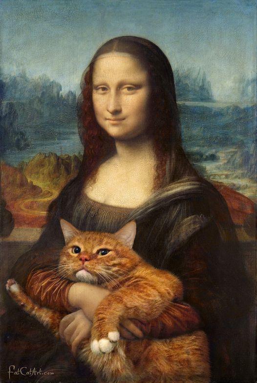 Mona Lisa, la versión verdadera del arte del gato gordo